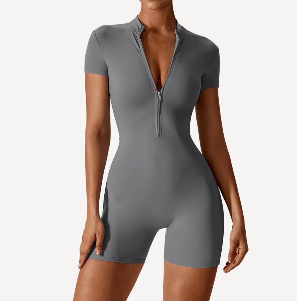 Rivka Fit - Macacão de mangas curtas modelador para senhora