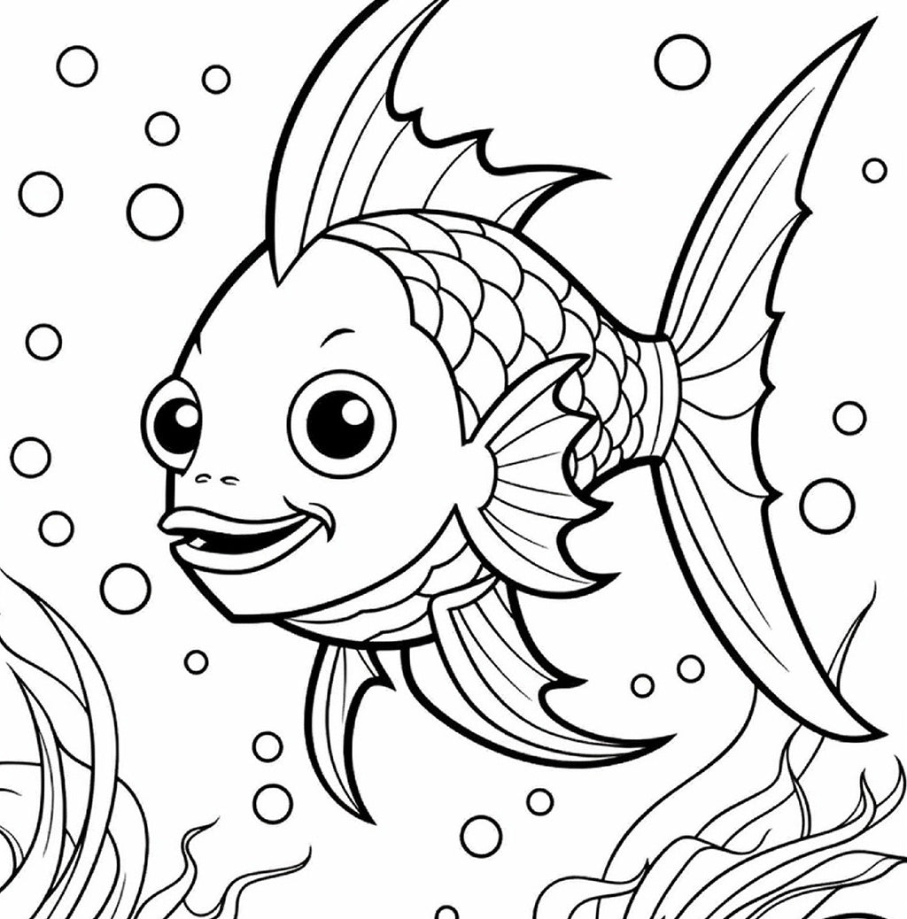 100 cute marine animals coloring pages to print (PDF)