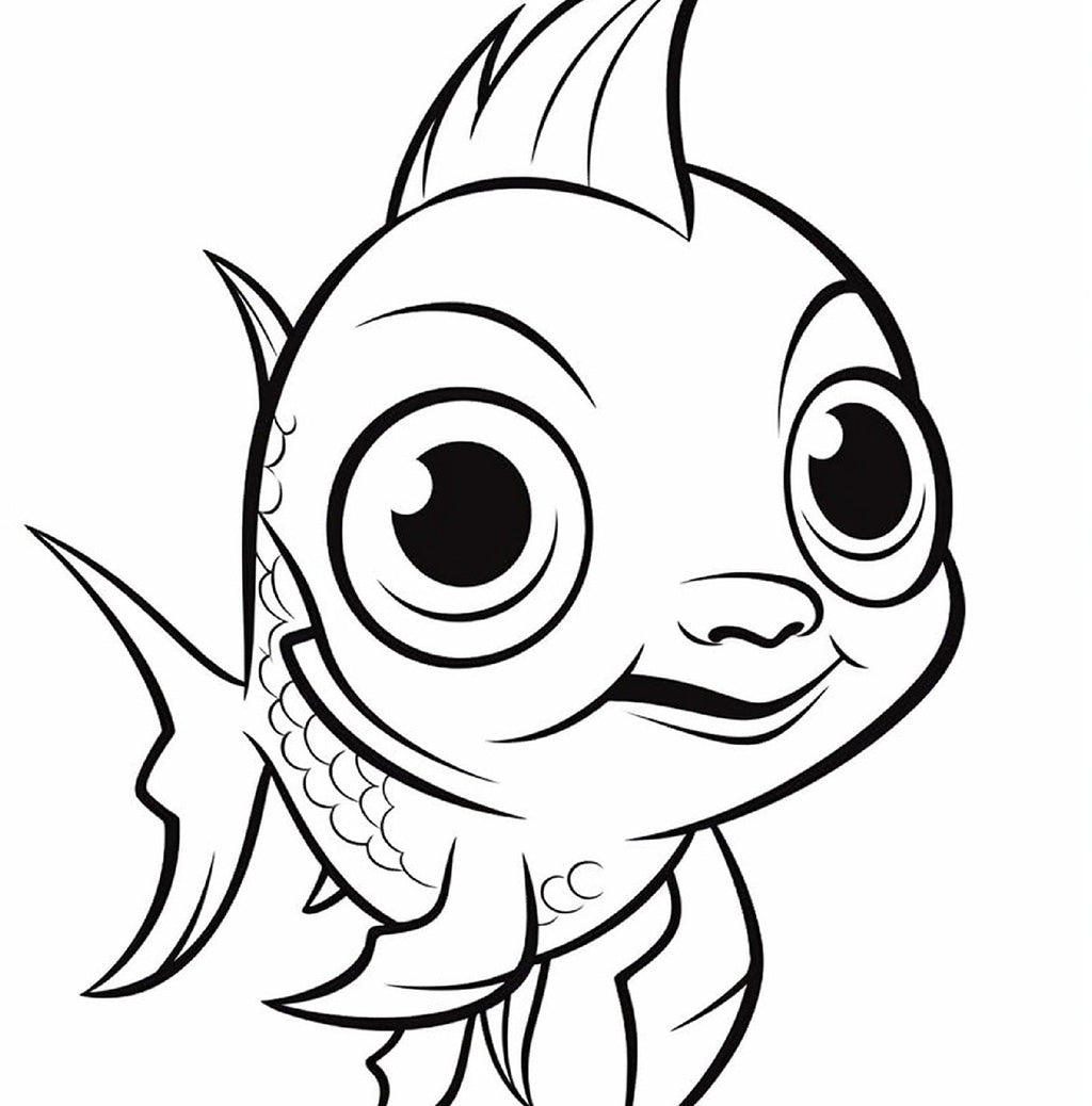 100 cute marine animals coloring pages to print (PDF)