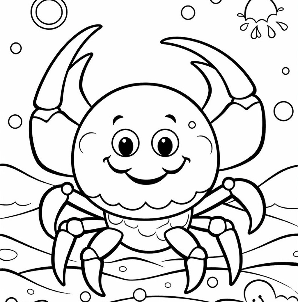100 cute marine animals coloring pages to print (PDF)