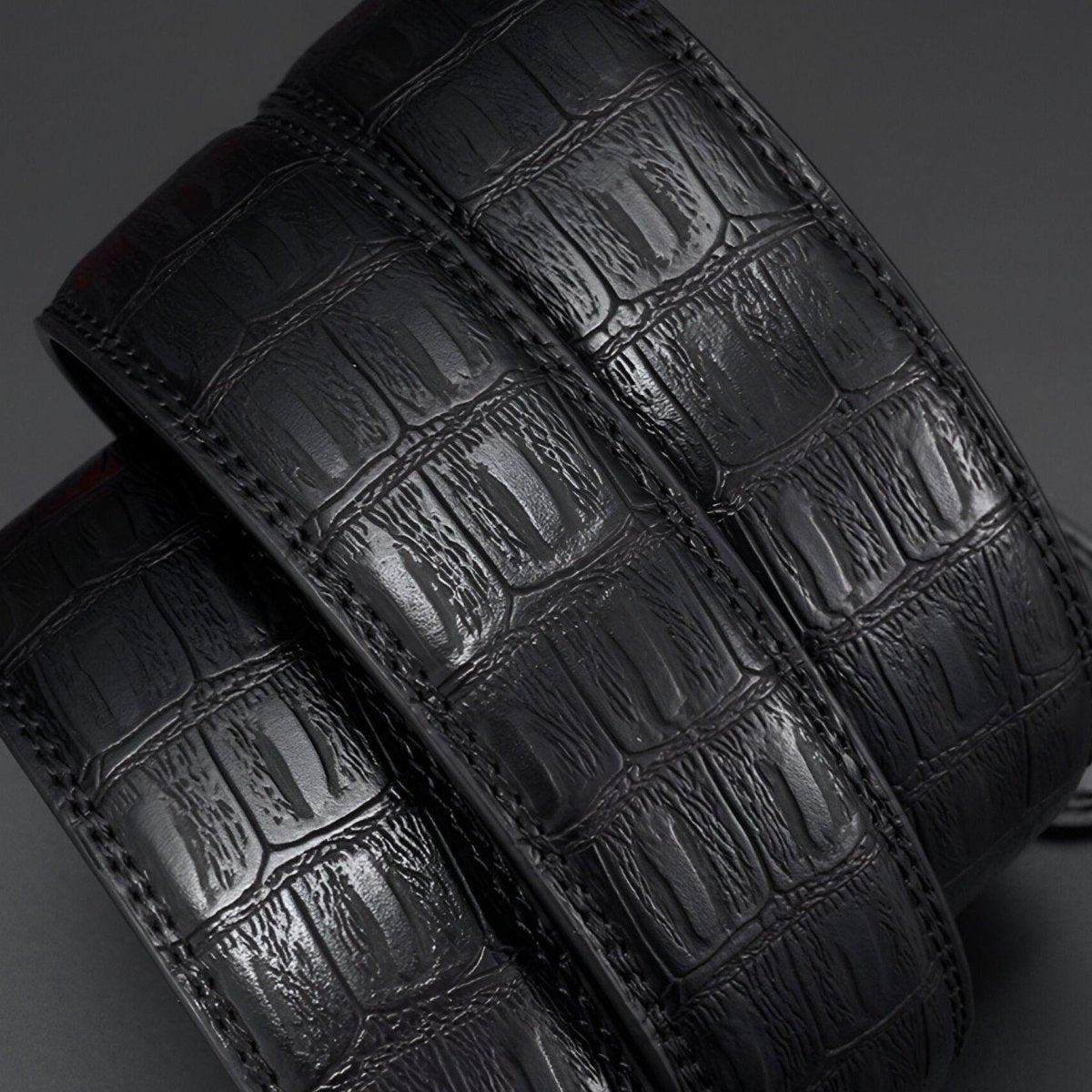 Eryx — Ceinture homme cuir crocodile à boucle aigle sculpté