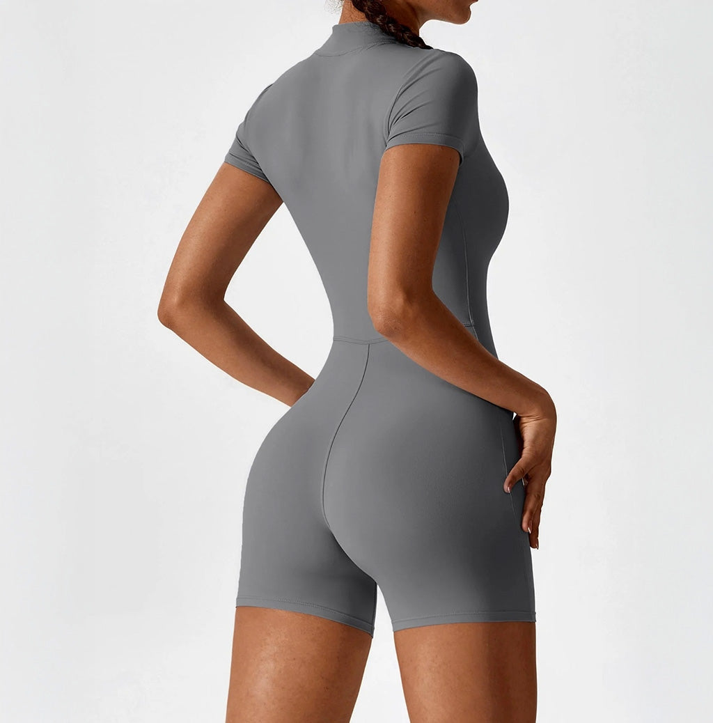 Rivka Fit - Macacão de mangas curtas modelador para senhora