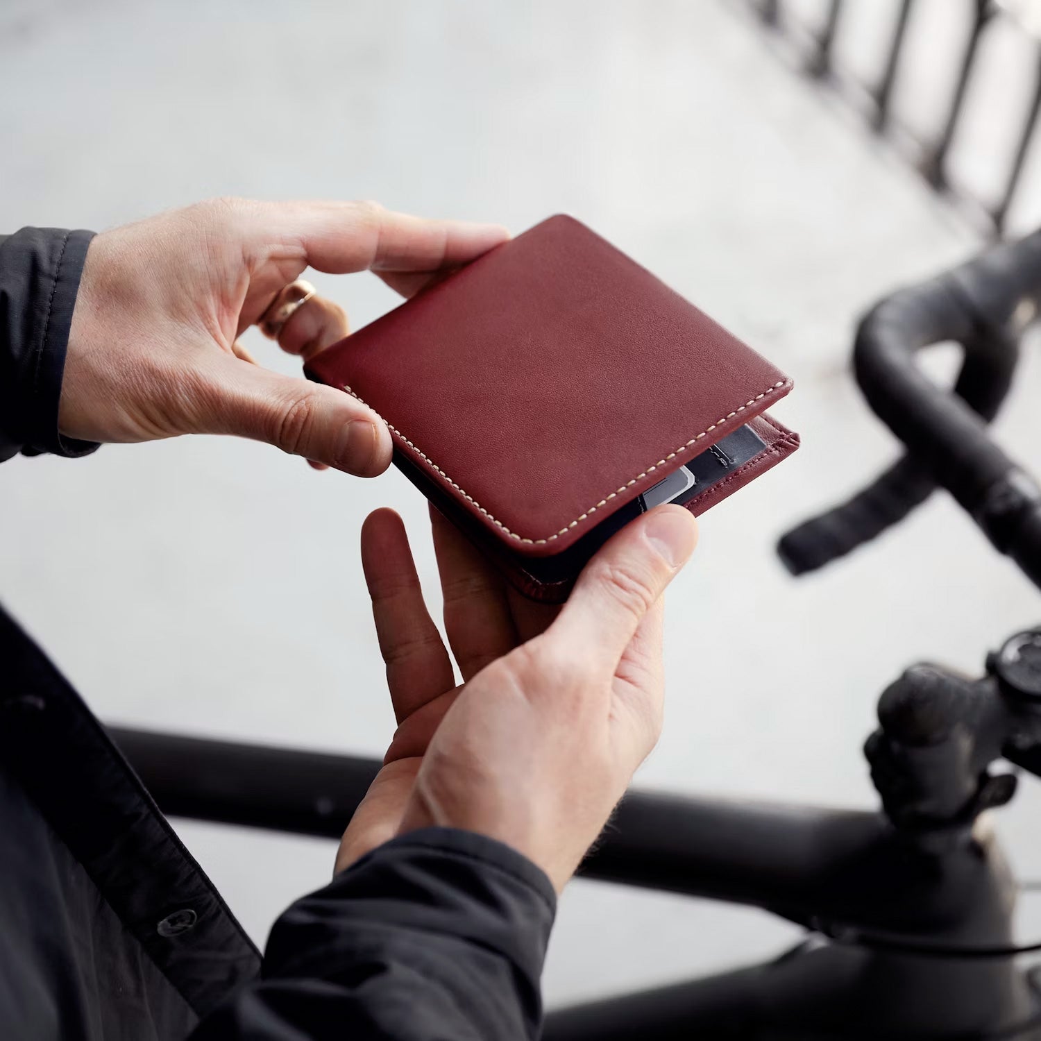 Portefeuille Slim en cuir